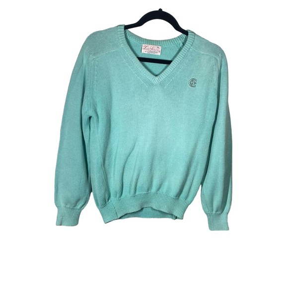 Lady Pickering Sweaters - Vintage Lady Pickering V Neck Knit Sweater Mint Green Womens Size VTG Medium